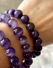 Load image into Gallery viewer, Chevron Amethyst Bracelet - 10mm