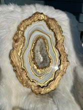 Load image into Gallery viewer, Earth Tone Free Form Geode w/ Clear Quartz 27.5" x 20" x 2"