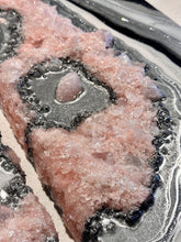 Load image into Gallery viewer, White, Black, & Silver w/ Rose Quartz Crystals - 24" x 24"