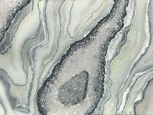 Load image into Gallery viewer, Large Silver, White, & Pale Green 3D Geode Panel w/ Clear Quartz 48" x 30" x 4"