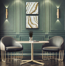 Load image into Gallery viewer, Clear Quartz & Epoxy Geode Diptych Set - 24" x 12" x 3"