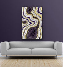 Load image into Gallery viewer, Large Amethyst, Pyrite, & Epoxy 3D Geode Panel - 48" x 30" x 3.75"
