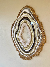 Load image into Gallery viewer, Earth Tone Free Form Geode w/ Clear Quartz 34.5" x 25.5" x 1.75"