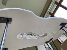 Load image into Gallery viewer, Large Epoxy Geode Coffee Table with Brazilian Quartz Points & Hairpin Legs - 47" x 24" x 18"