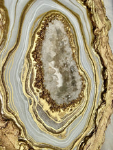 Load image into Gallery viewer, Earth Tone Free Form Geode w/ Clear Quartz 27.5&quot; x 20&quot; x 2&quot;
