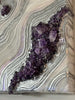 White, Silver, and Lavender w/ Brazilian Amethyst Crystals 12" x 12" x 3"