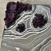 White, Silver, and Lavender w/ Brazilian Amethyst Crystals 12" x 12" x 3"