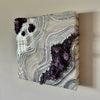 White, Silver, and Lavender w/ Brazilian Amethyst Crystals 12" x 12" x 3"