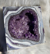 Load image into Gallery viewer, Amethyst 3D Heart-Shaped Geode 14&quot; x 14&quot; x 3.5&quot;
