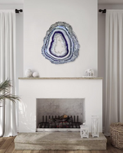 Load image into Gallery viewer, Purple &amp; Silver Free Form Geode w/ Clear Quartz 26&quot; x 24&quot; x 1.75&quot;
